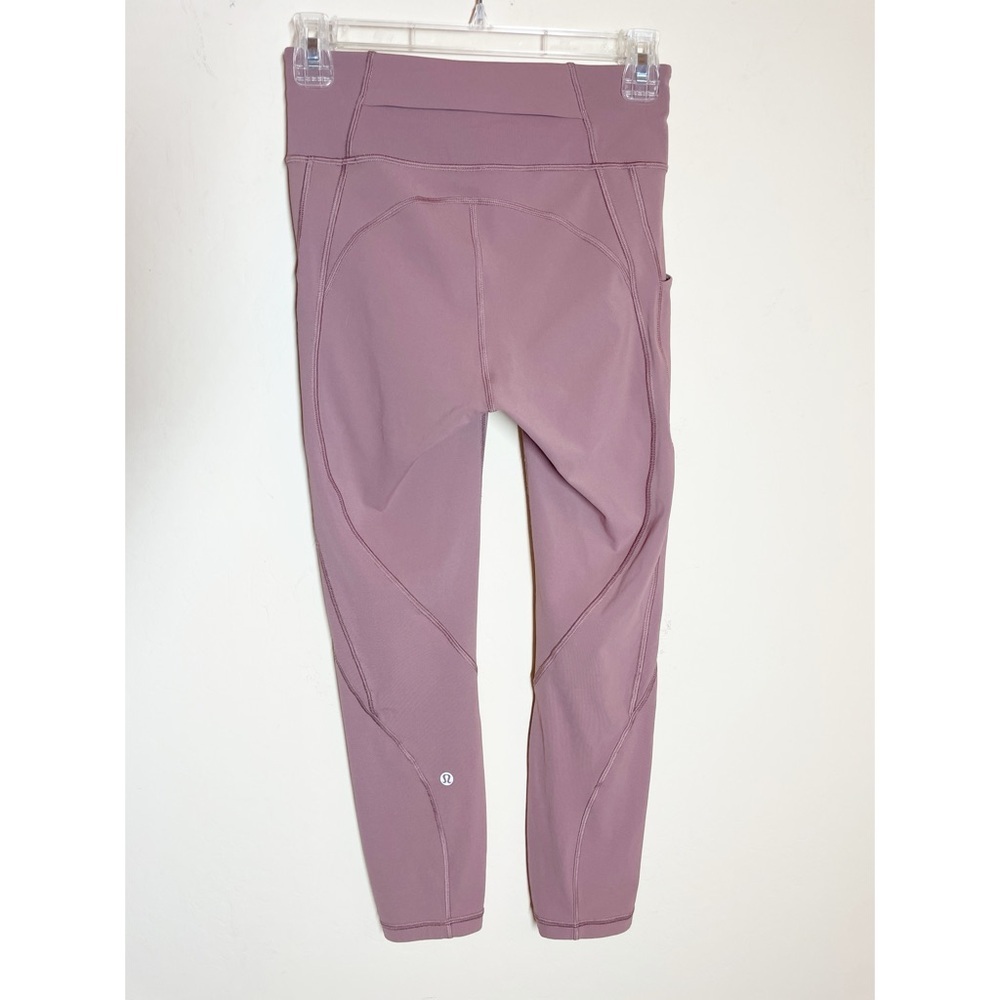 Lululemon Time To Sweat Crop 23" Red Dust Pant. Size 4 - Picture 7 of 11